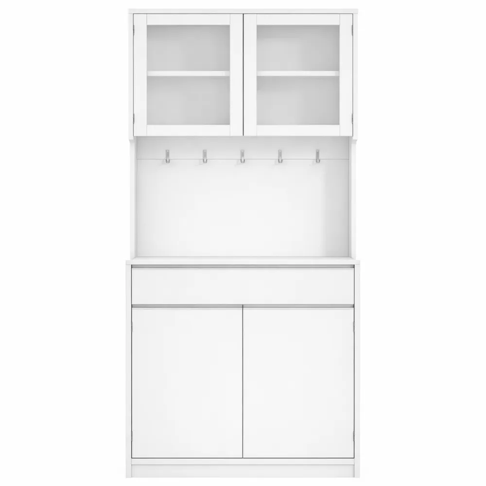 Buffet de Cuisine avec Rangement et Plan de Travail, 4 Compartiments-Heimnestls