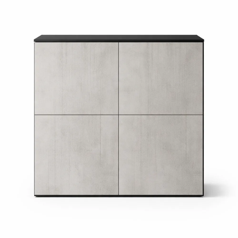 Buffet de Rangement Polyvalent 4 Portes 8 Compartiments 100x36,4x98 cm-Heimnestls