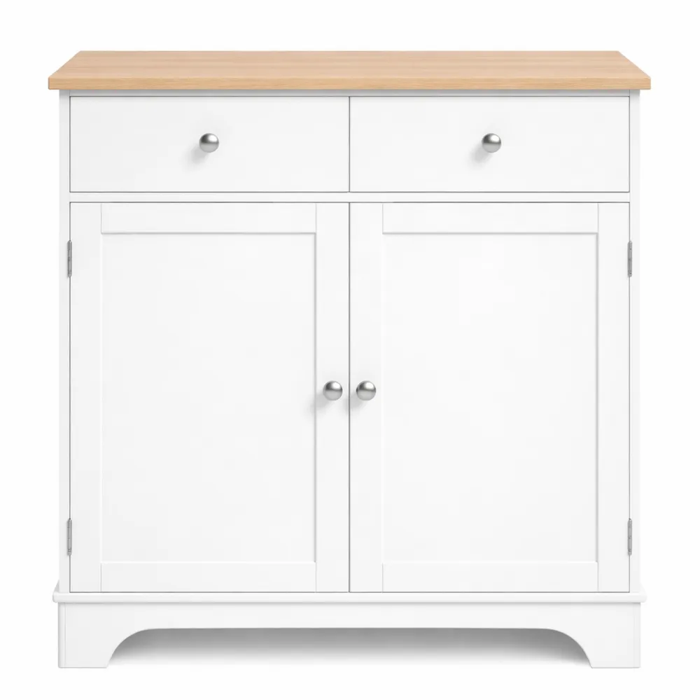 Buffet de Rangement Polyvalent avec Portes et Tiroirs, Étagère Réglable pour Salon ou Cuisine-Heimnestls