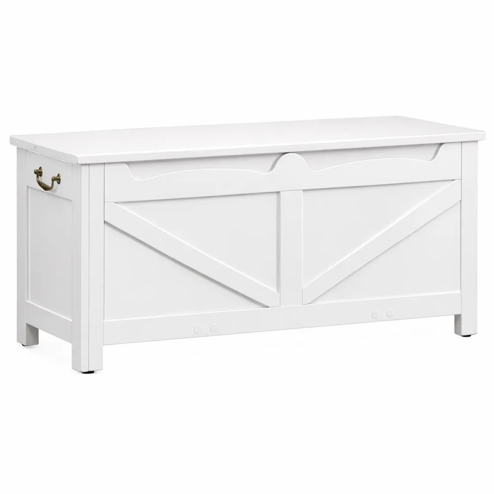 Coffre de Rangement avec Couvercle et Charnières Stables pour Intérieur-Heimnestls