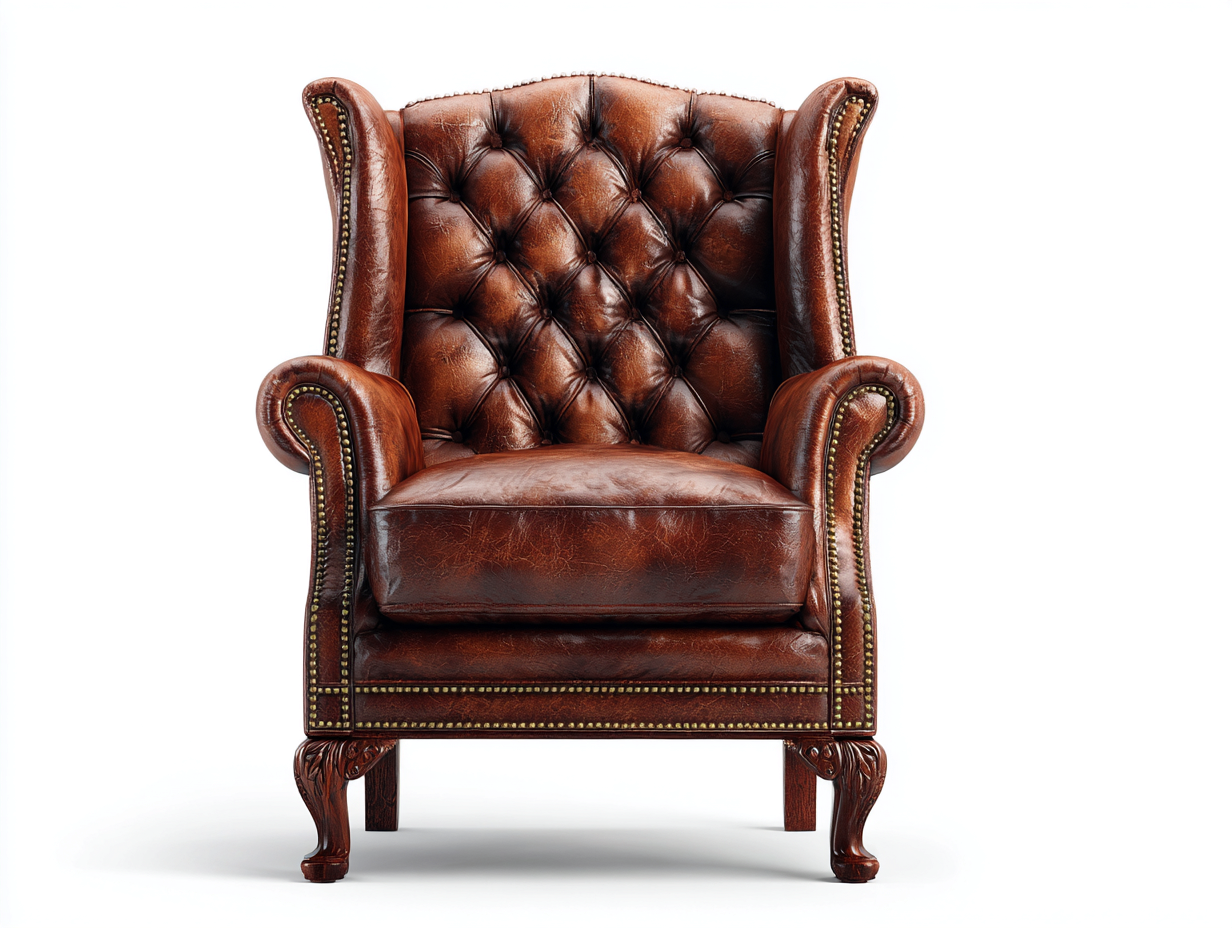 Ledersessel Echtleder 92x84x108 cm Rotbraun Wohnzimmer Chesterfield Stil-Gavasonest