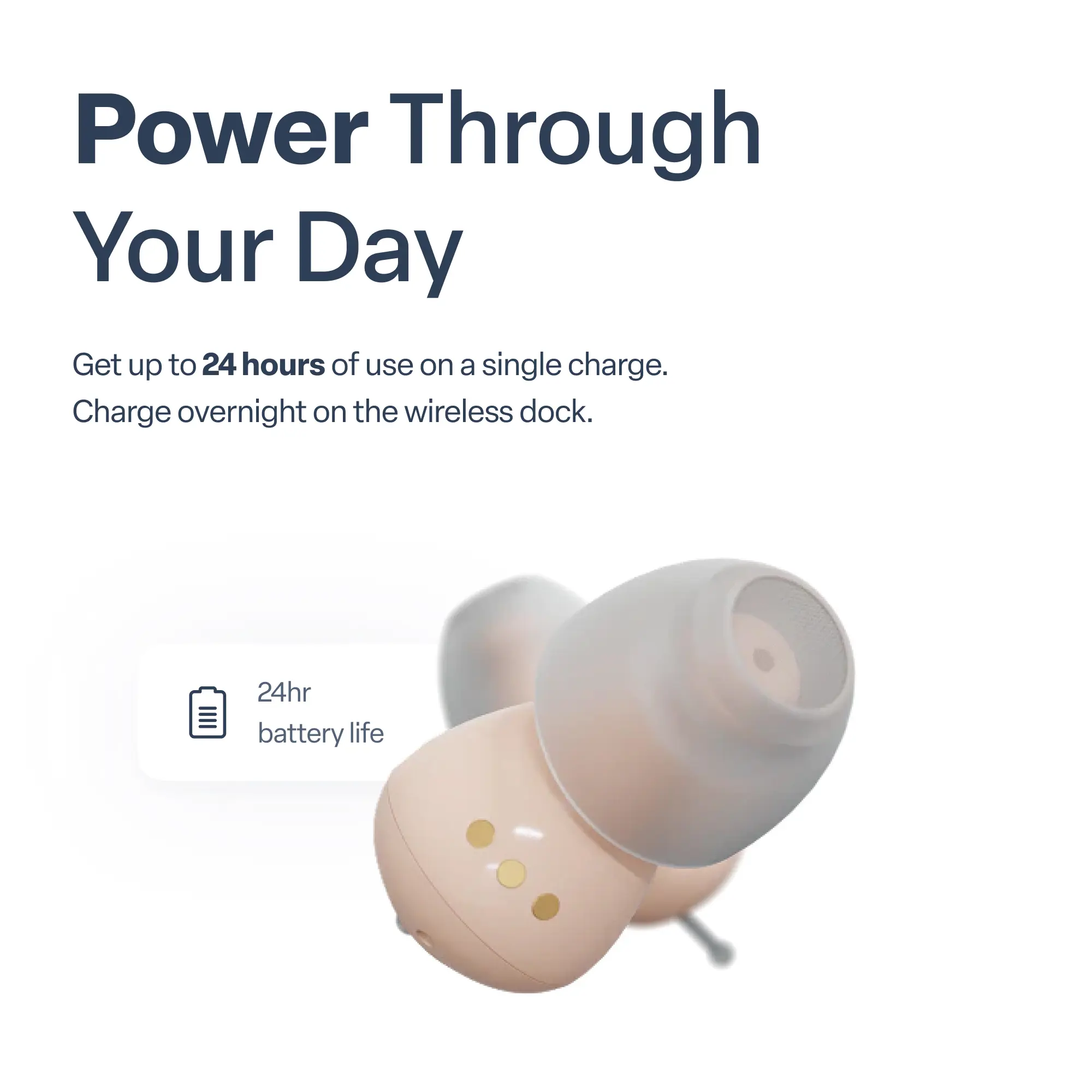 Audien Atom ONE OTC Hearing Aids for Adults – Discreet In-Ear Sound Amplification, Rechargeable, No Prescription