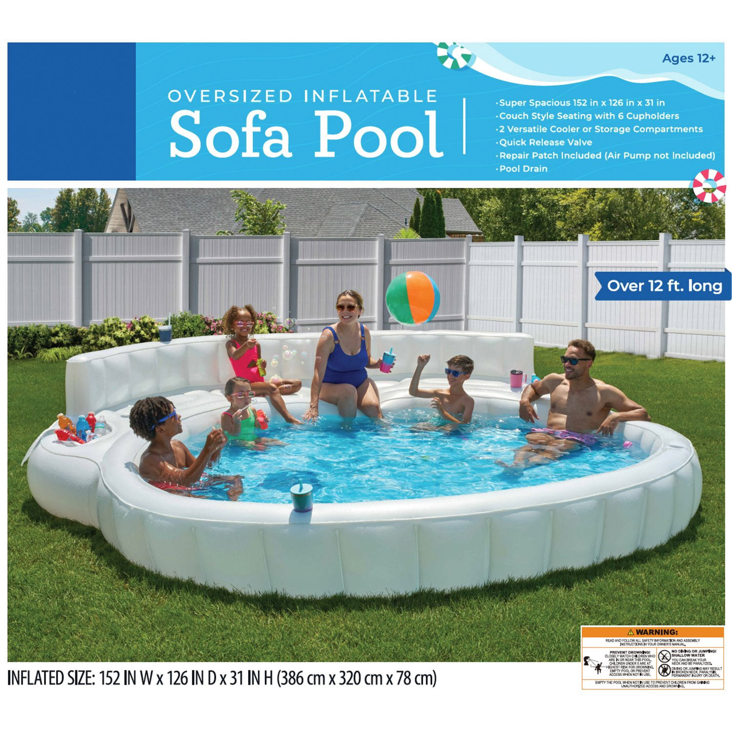 Oversized Inflatable Sofa Pool