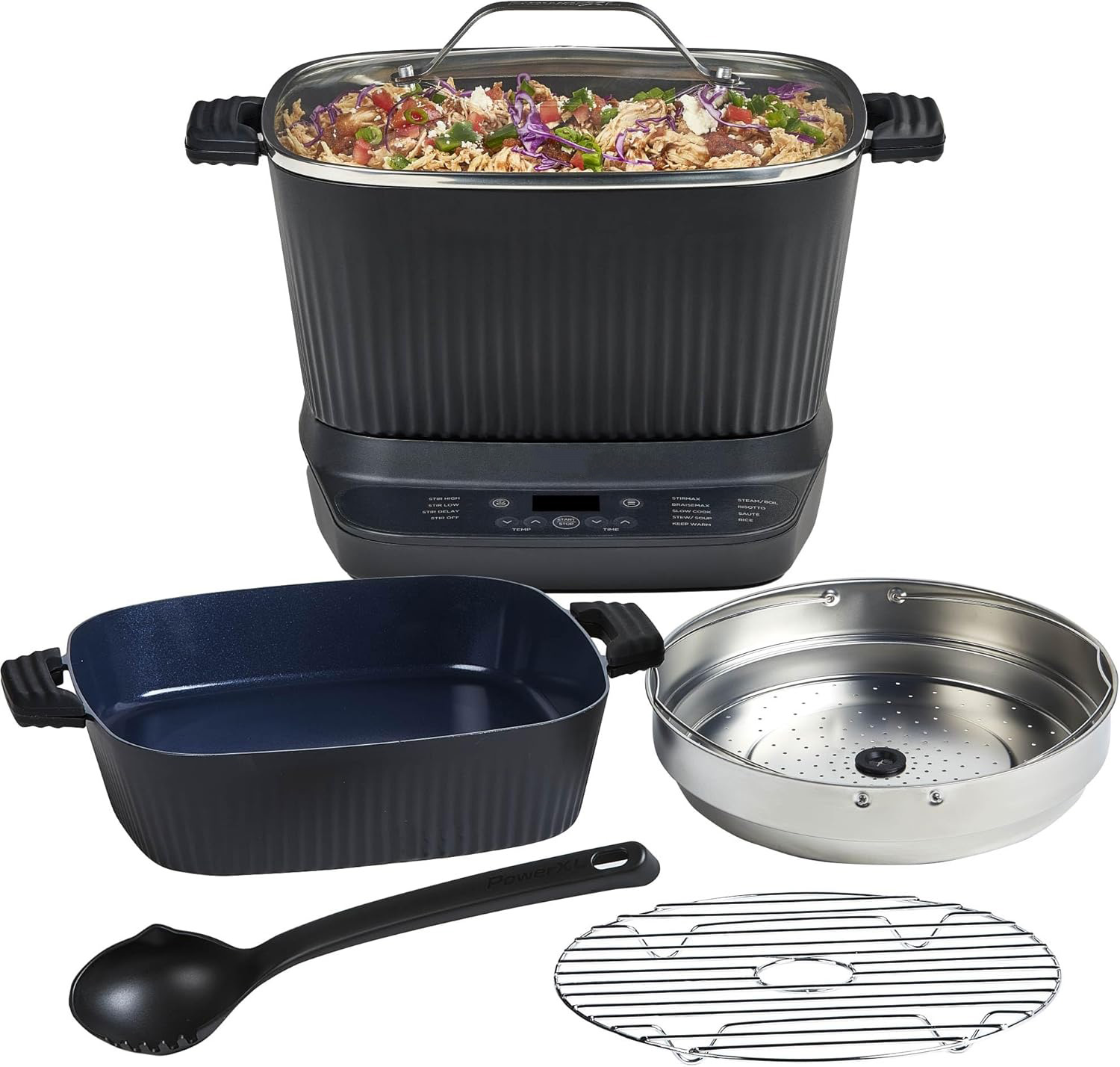 7.5 Quart Digital Multi-Cooker with Automatic Paddle to Stir and Shred