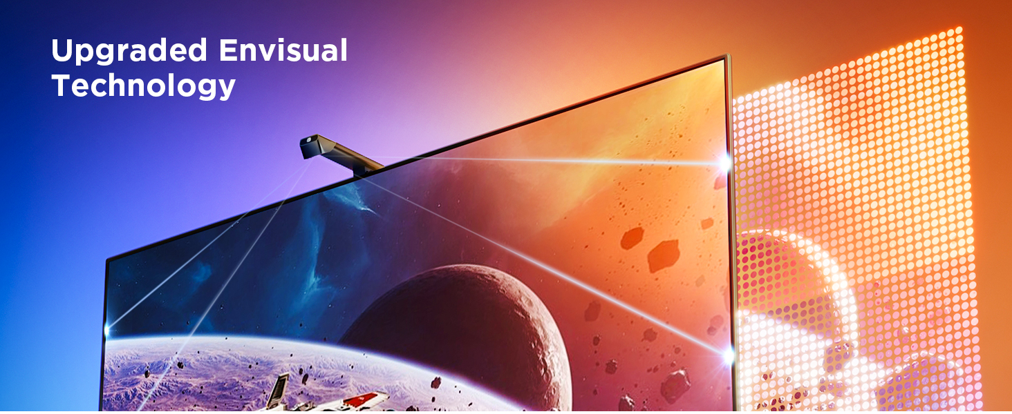 a smartphone with a touch screen and a galaxy background.