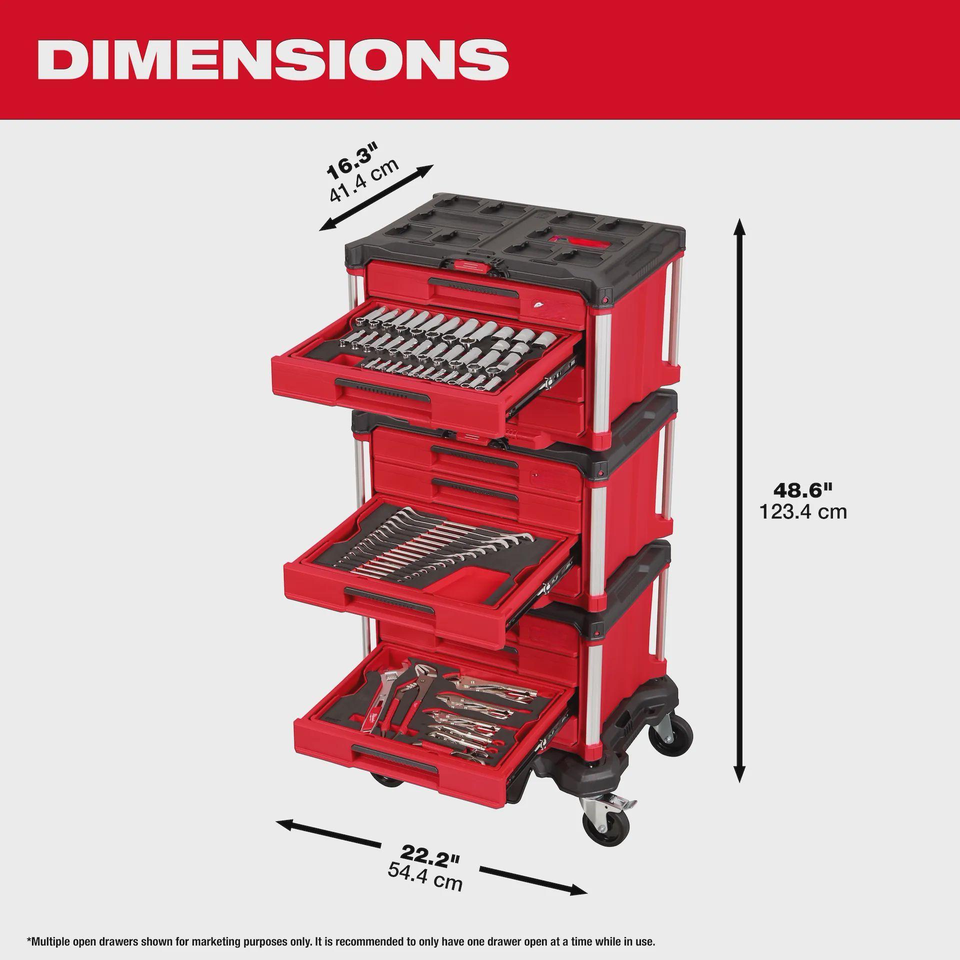 366-Pcs Master Mechanics Hand Tool Set with PACKOUTTM Drawers and Dolly