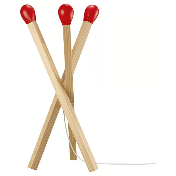 Led Floor Lamp - Matchstick-Shaped Wood