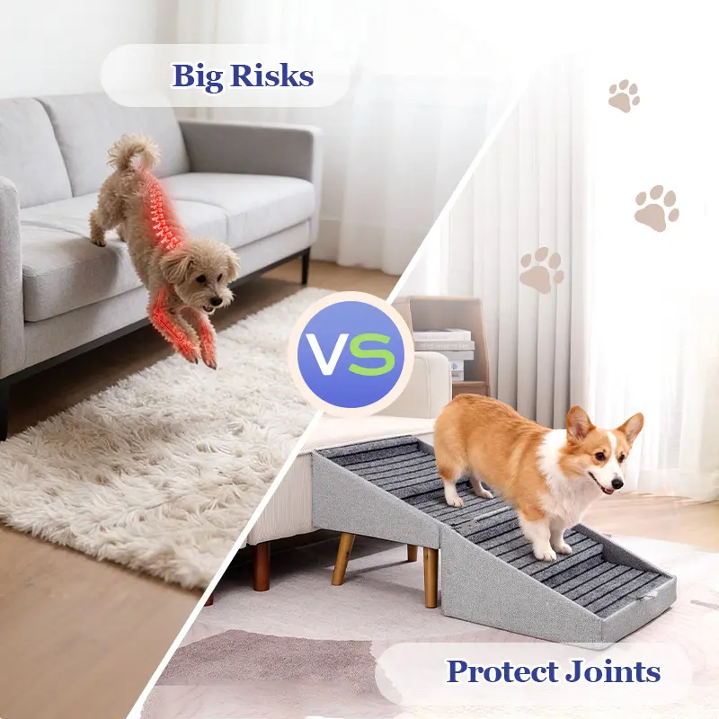 17'' Dog Stairs Ramp for Couch | for Senior,Small, Medium Dogs, Dachshund