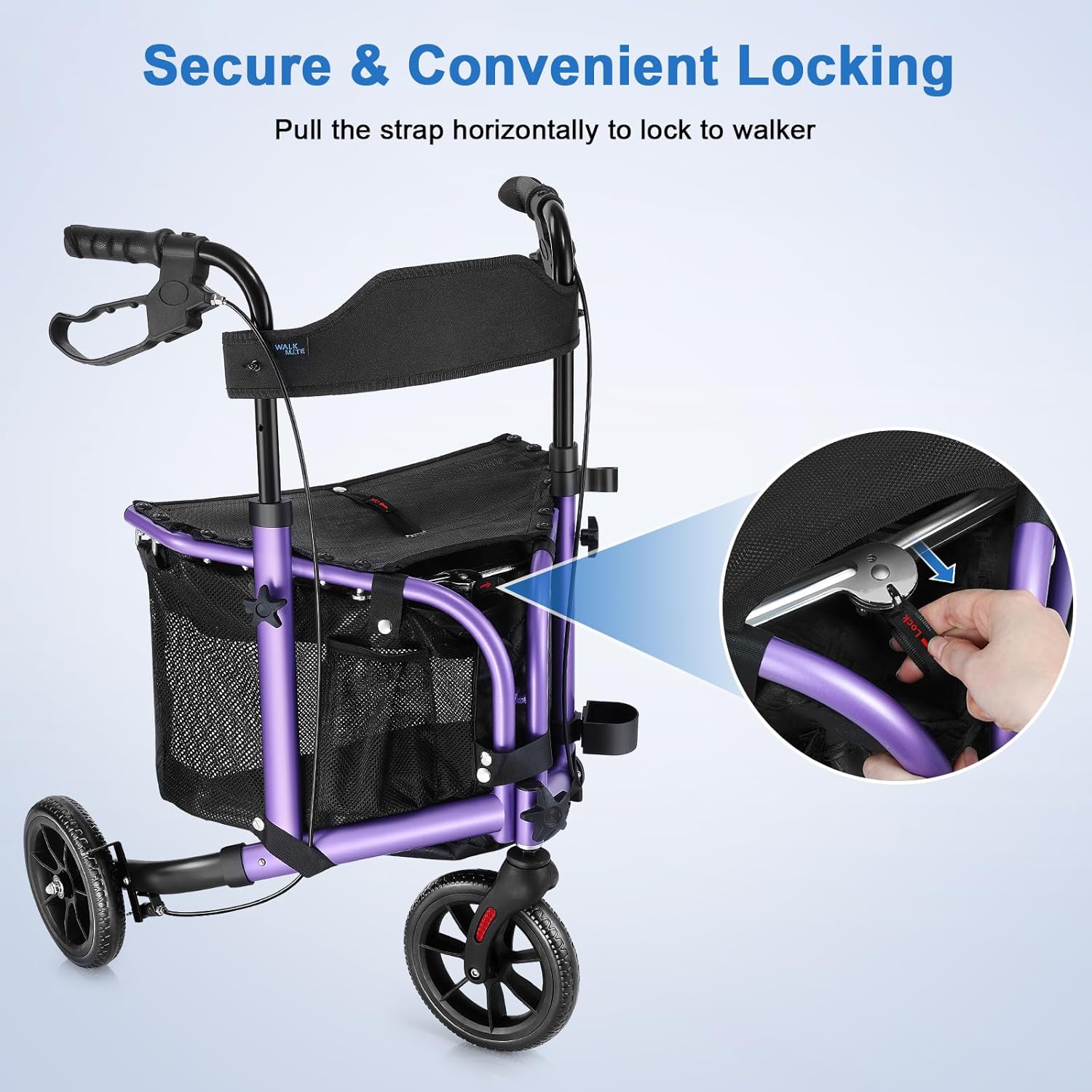 3-in-1 Ergonomic Walker with Stool | Aluminum Frame