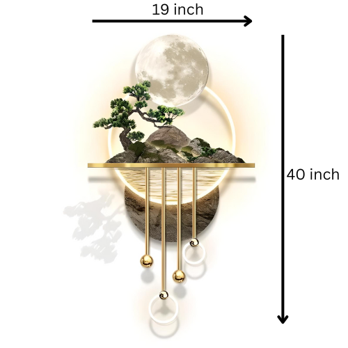 3D Wall Decoration - Moon Wall Decor LED Lamp