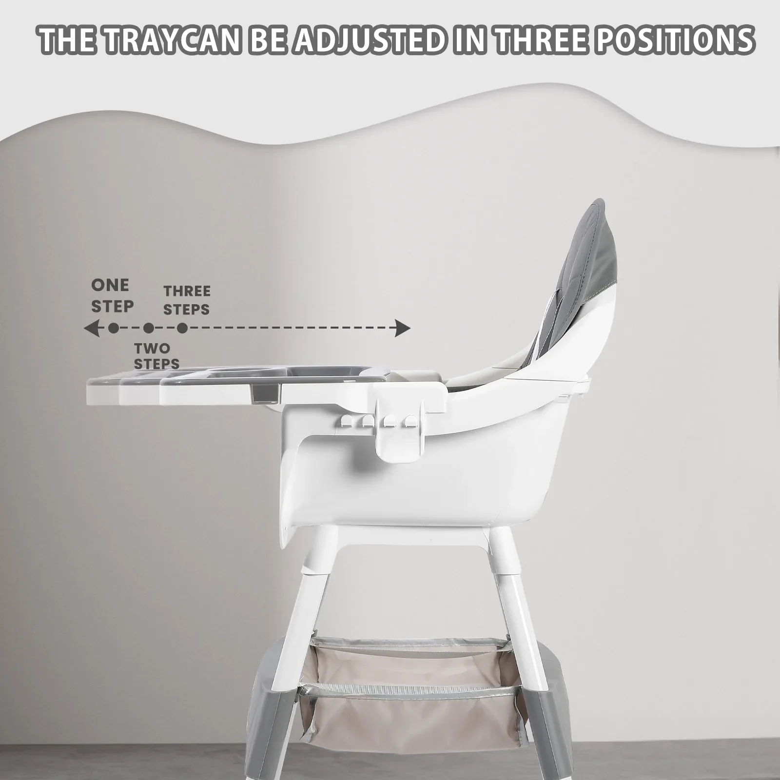 🔥 80% OFF CLEARANCE! Baby High Chair, Portable Baby Dining Chairs Eat & Play Convertible High Chair with Double-Layer Dinner Plate and Toy Rack
