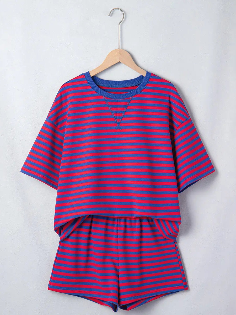 Women's Cozy 2-Piece Ribbed Shorts Set-S.fashion