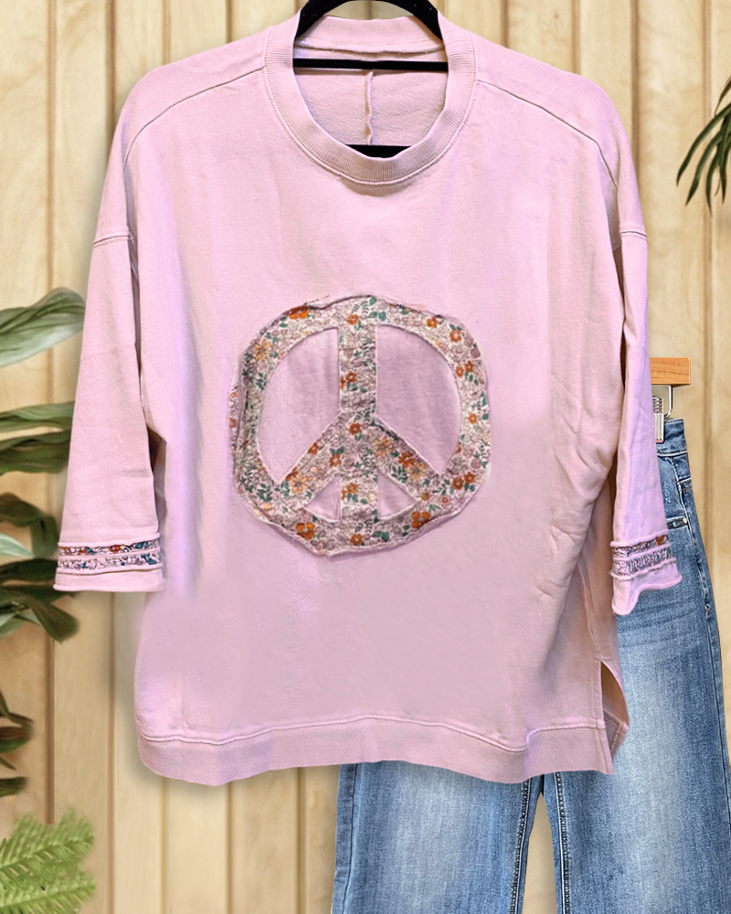 Cotton Candy Peace Sweatshirt-S.fashion
