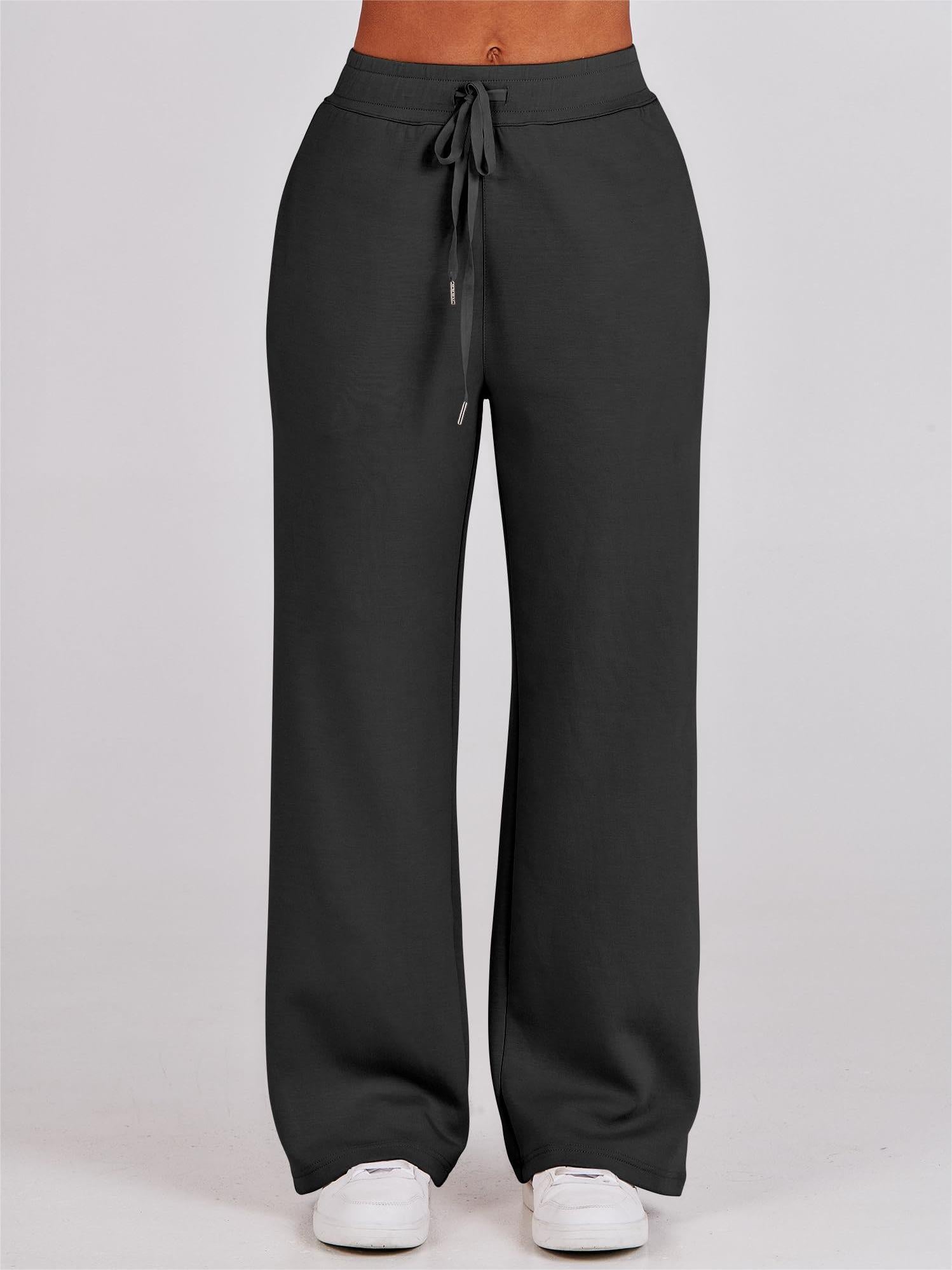 Women's 2 Piece Lounge Matching Set Wide Leg Sweatpant Half Zip Sweatshirt-S.fashion