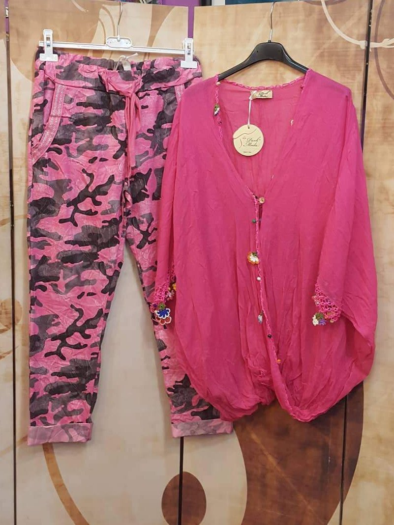 Retro Casual V-Neck Long Sleeve Two-Piece Suit-S.fashion