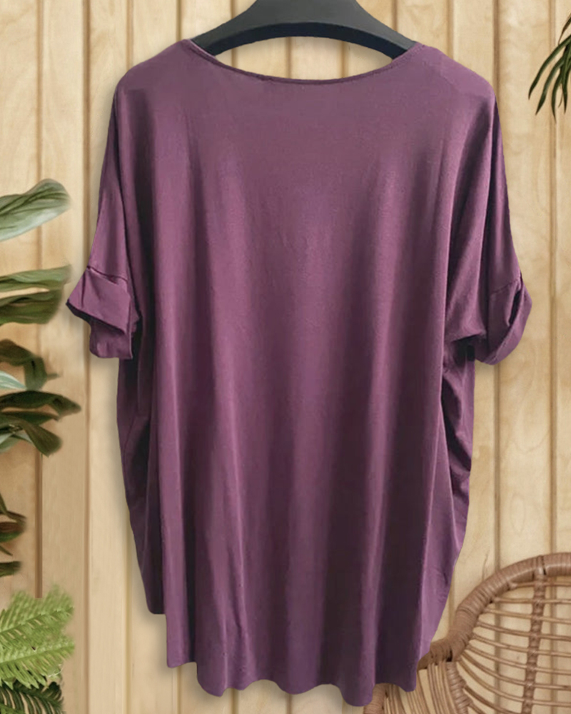 Cross My Heart Top in Purple-S.fashion