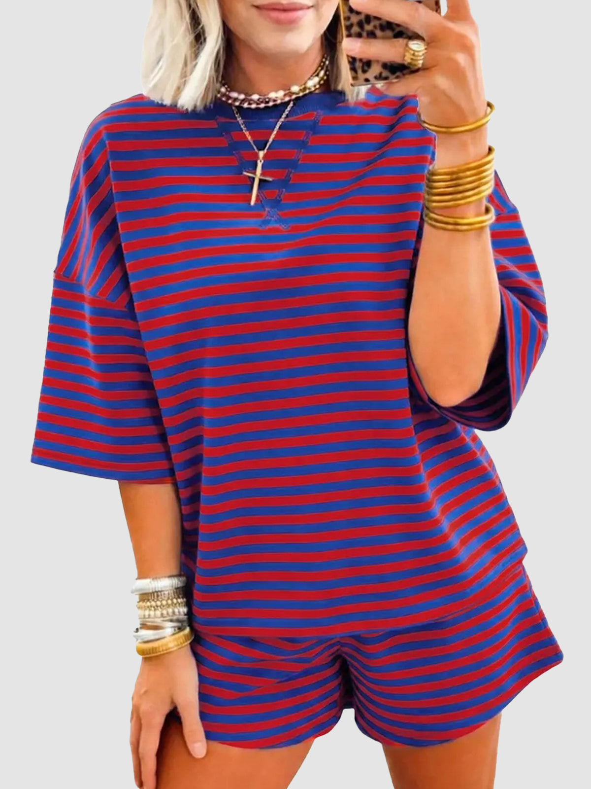 Women's Cozy 2-Piece Ribbed Shorts Set-S.fashion