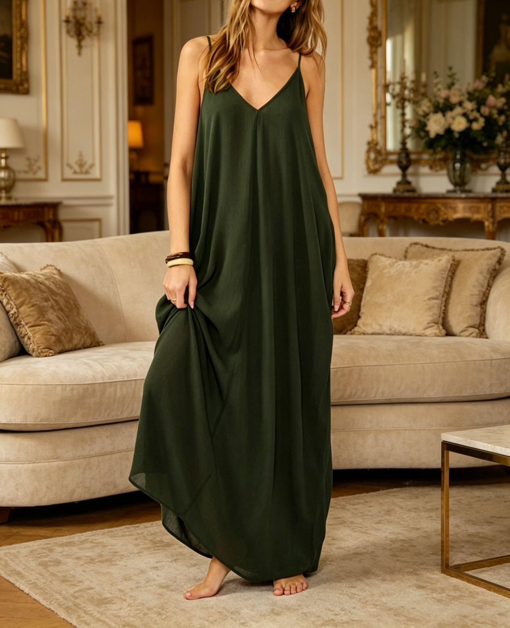 Casual Loose-Fit Strappy Dress-S.fashion