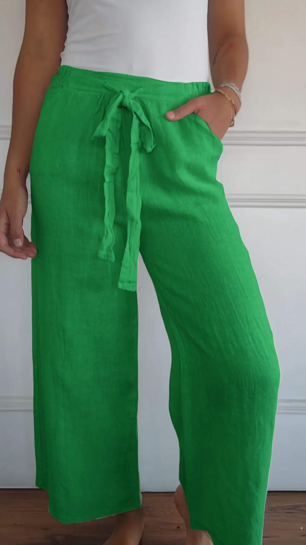 Women's Casual Linen Pants With Porket