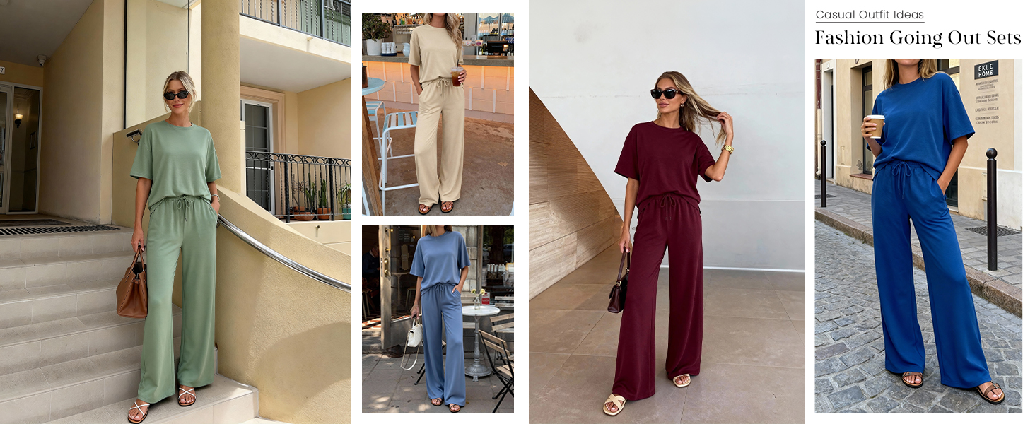 summer outfits for women; women&amp;#39;s clothing; postpartum lounge sets for women