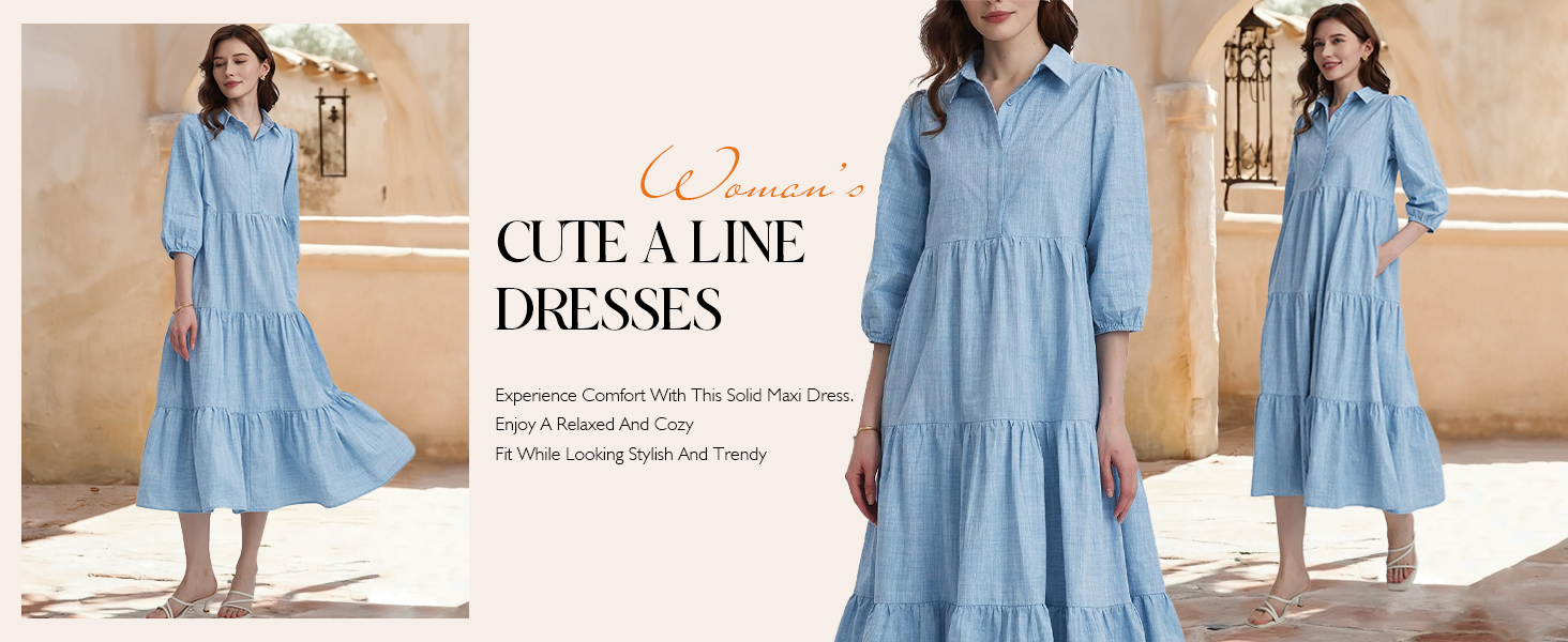 Cotton Linen Shirt Dress
