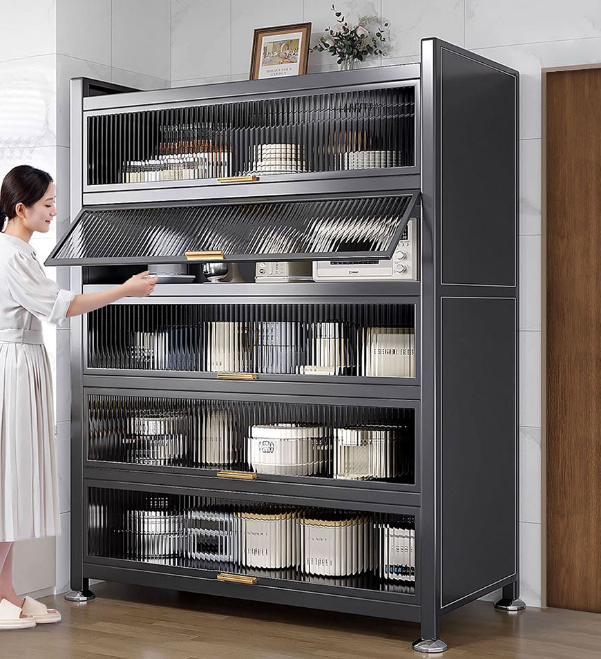 6 Tier Upgrade Large Metal Kitchen Pantry Storage Cabinet