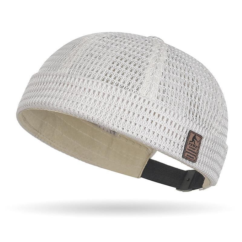 Men’s Breathable Brimless Docker Hat – Lightweight Mesh Skull Cap for Summer Outdoor Wear