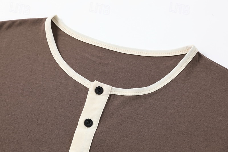 Men's T Shirt Henley Shirt Tee Short Sleeve Shirt Short Sleeve Henley Summer Spring Color Block Fashion Designer Basic Patchwork Vacation Street Going out Blue Black Pink Top Tee for Men 2026 - $20.99 &ndash;P3