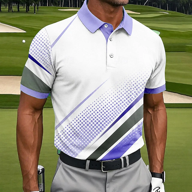 [Copy]Men's Geometric Golf Sports Polo Shirts 