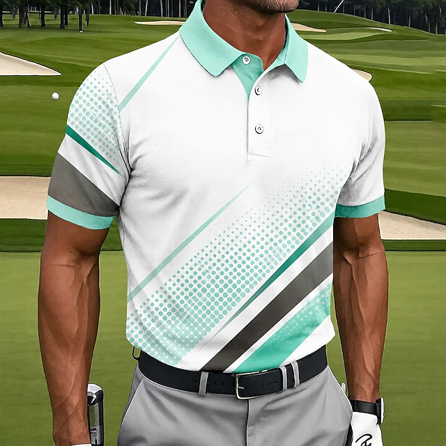 [Copy]Men's Geometric Golf Sports Polo Shirts 
