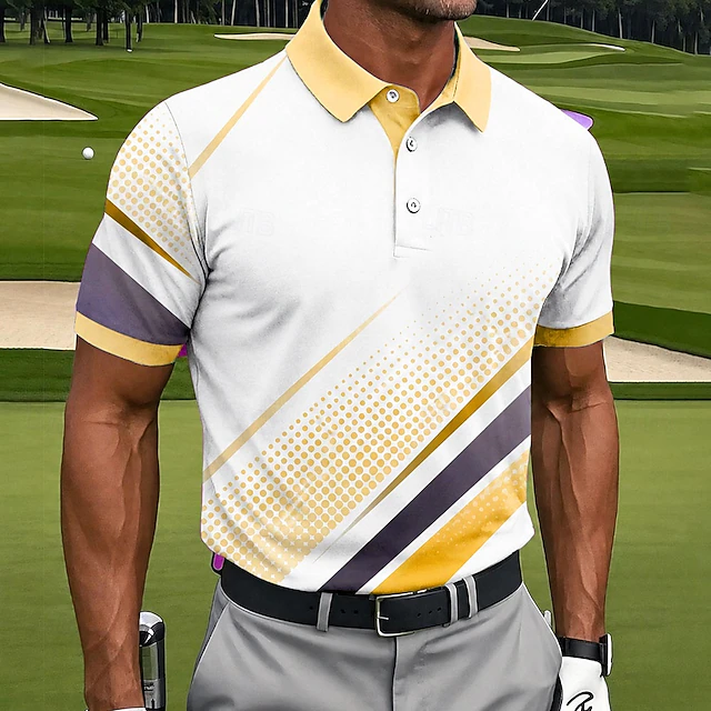 [Copy]Men's Geometric Golf Sports Polo Shirts 