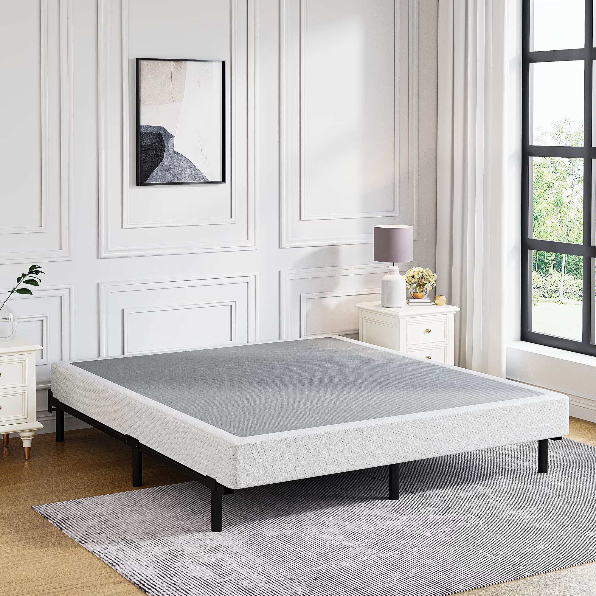 QFTIME 5" Metal Box Spring, Mattress Foundation, Heavy-Duty, Easy Assembly