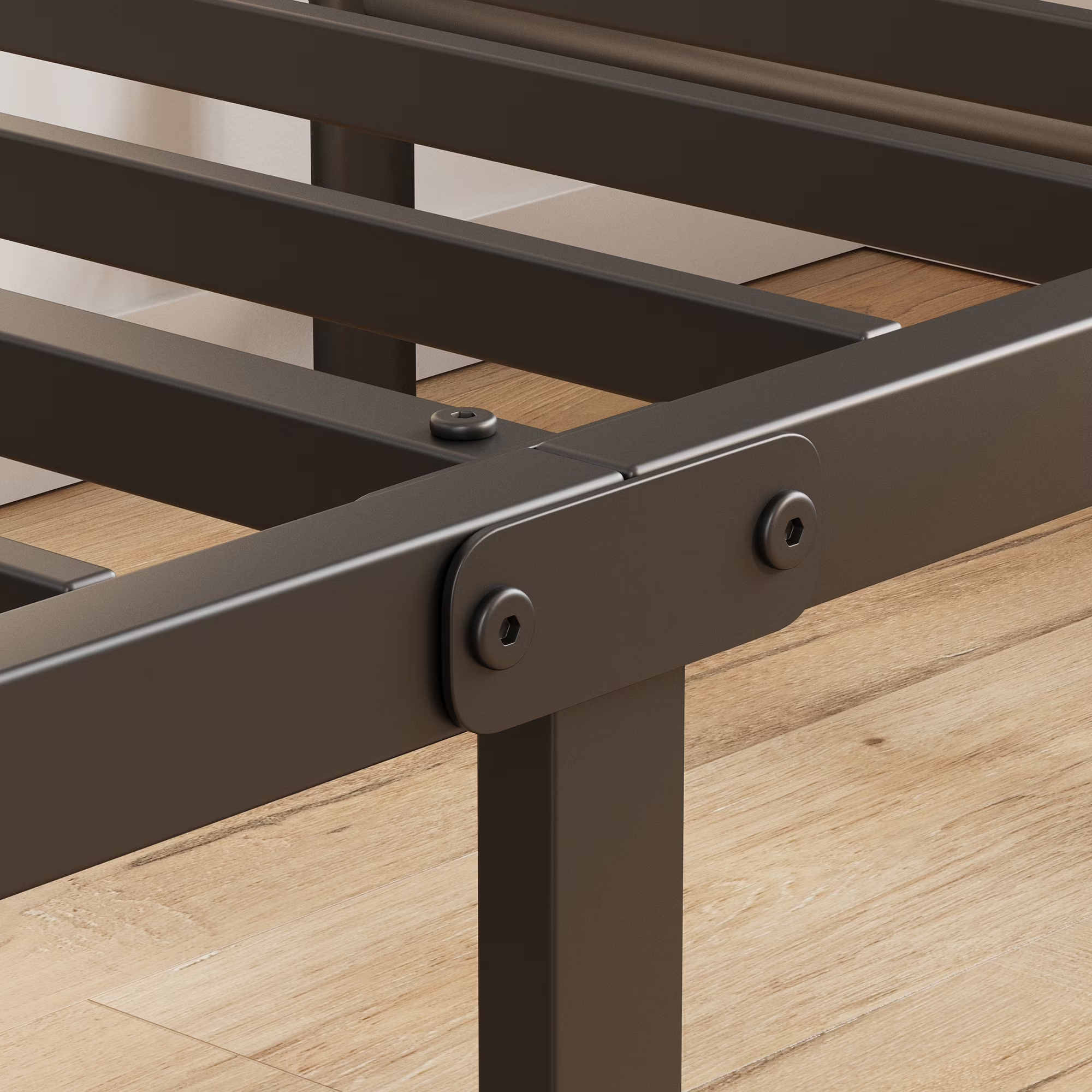 QFTIME 14 inch Twin Size Metal Daybed Frame, Metal Slats Support, Twin Sofa Bed Daybed Frame for Living Room