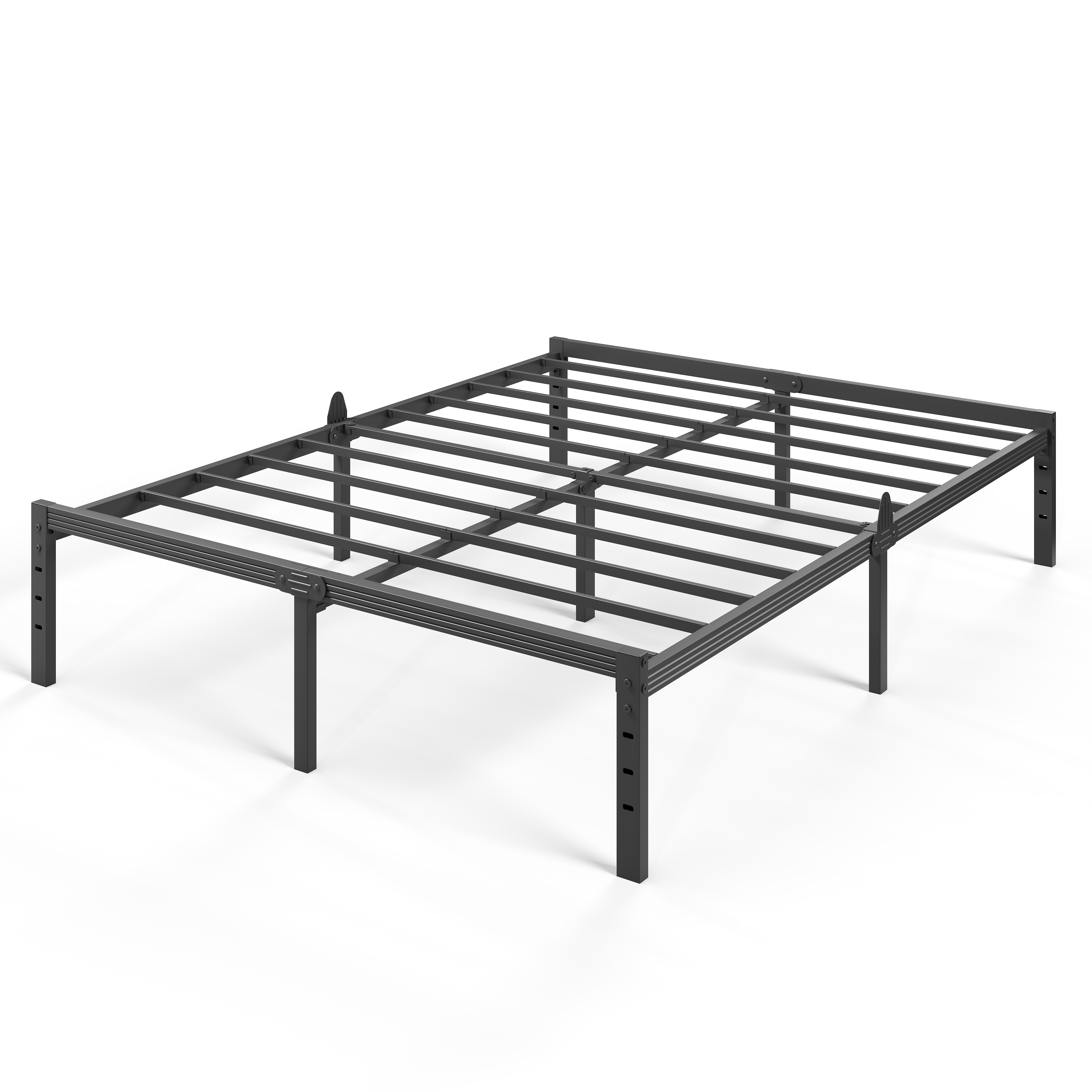 Bedsnus Bed Frame, Heavy Duty Metal Platform Bed Frame with Mattress Retainer Brackets, No Box Spring Needed, Black