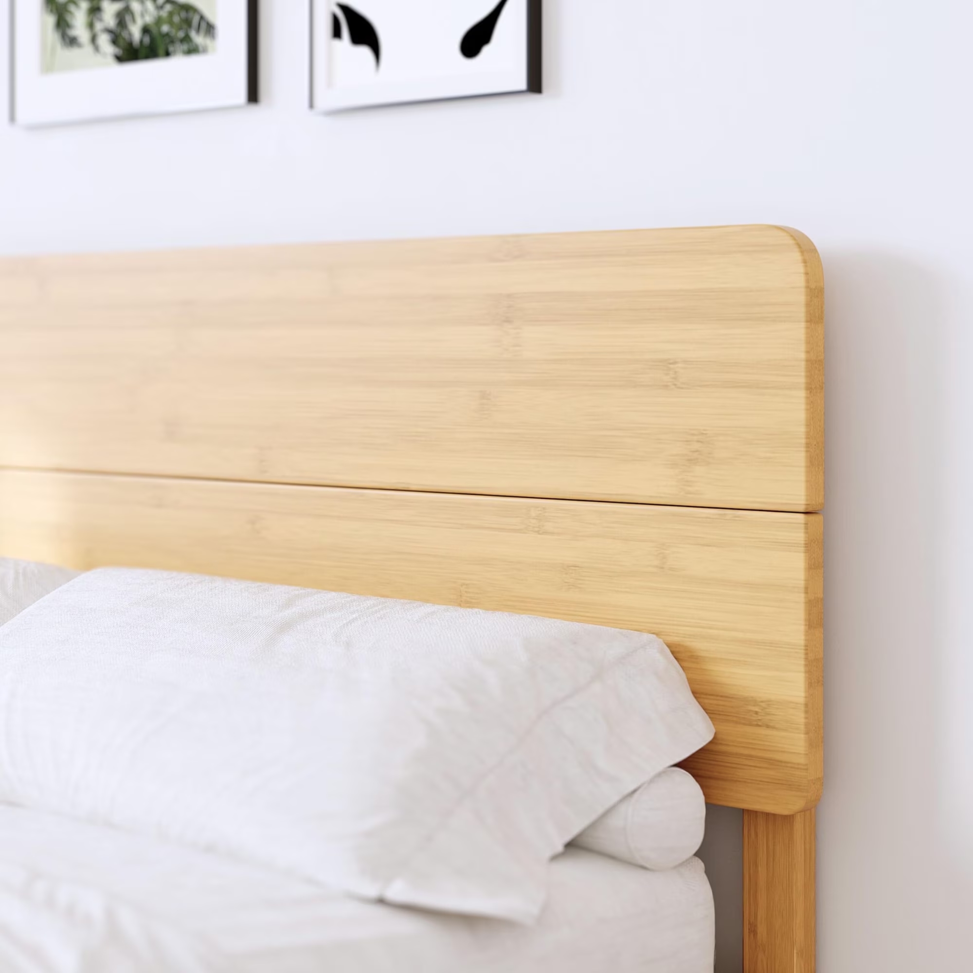 Bedsnus 12 inch Bamboo Bed Frame with Headboard