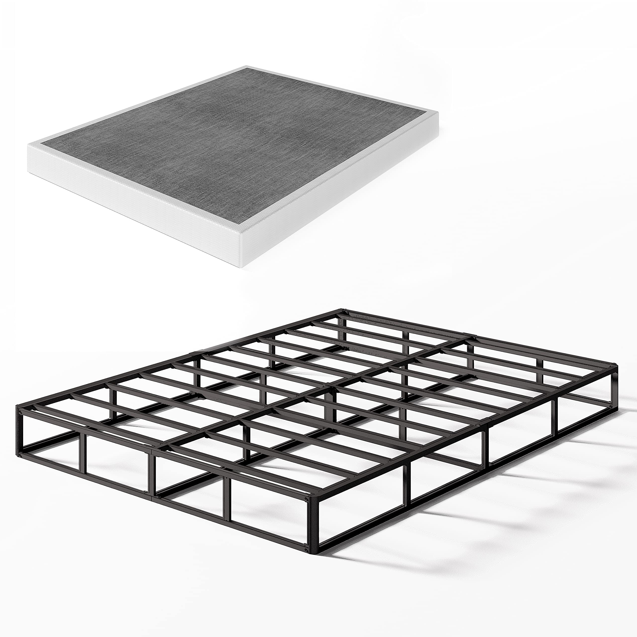 Bedsnus 7 Inch Heavy Duty Metal Box Spring, Mattress Foundation with Fabric Cover, Easy Assembly