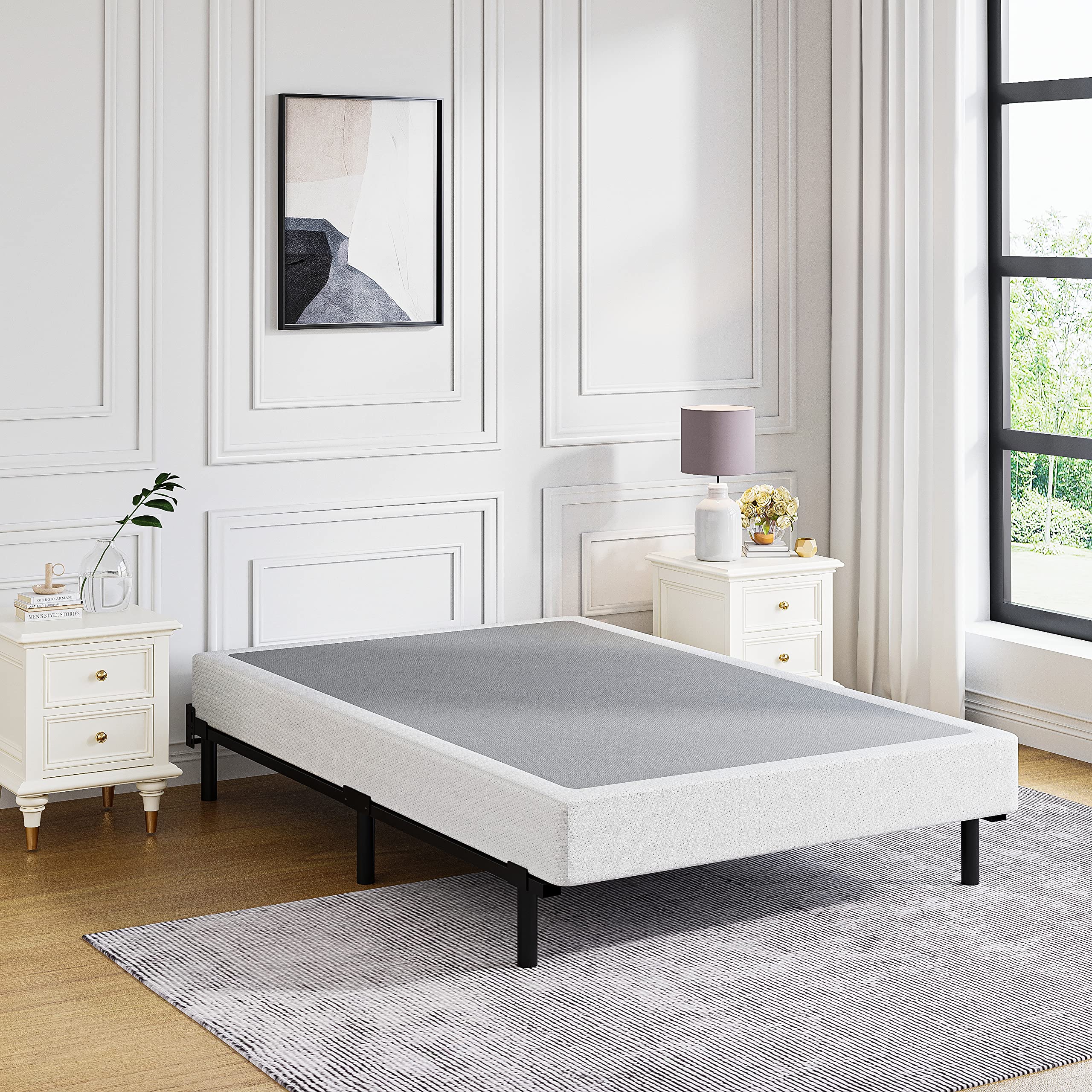 Bedsnus 5 Inch Heavy Duty Metal Box Spring, Mattress Foundation with Fabric Cover, Easy Assembly