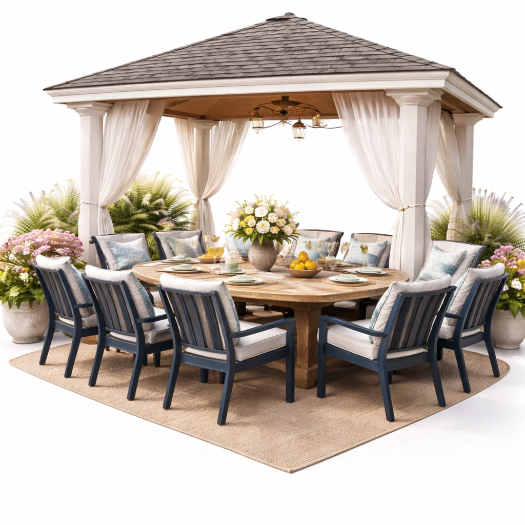 Gartentisch-und-Stuhlset