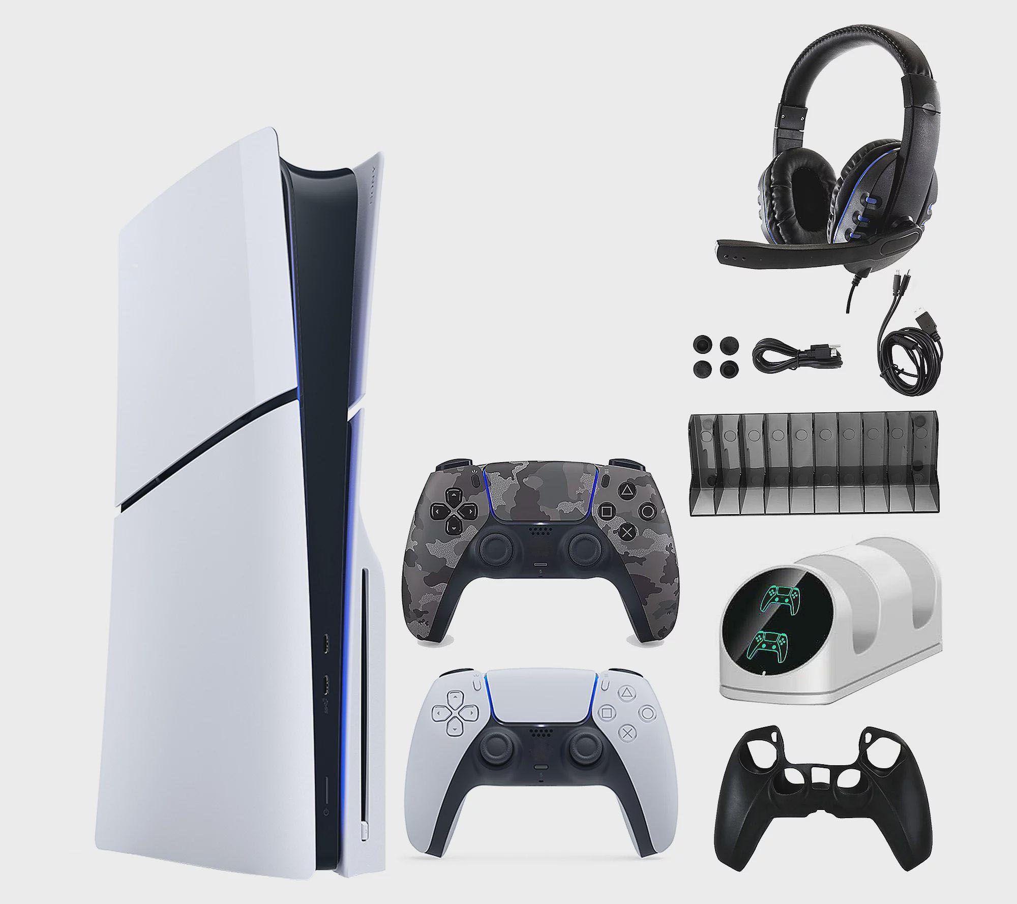 🎮 Slim 1TB Digital Console with Fortnite Accs & 2 Controllers