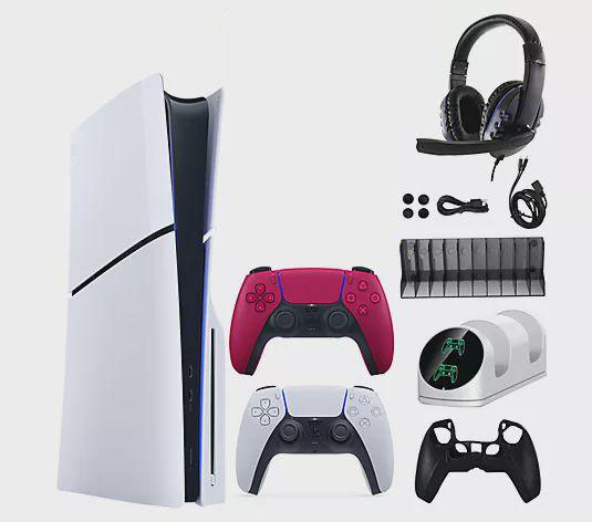 🎮 Slim 1TB Digital Console with Fortnite Accs & 2 Controllers