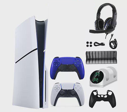 🎮 Slim 1TB Digital Console with Fortnite Accs & 2 Controllers