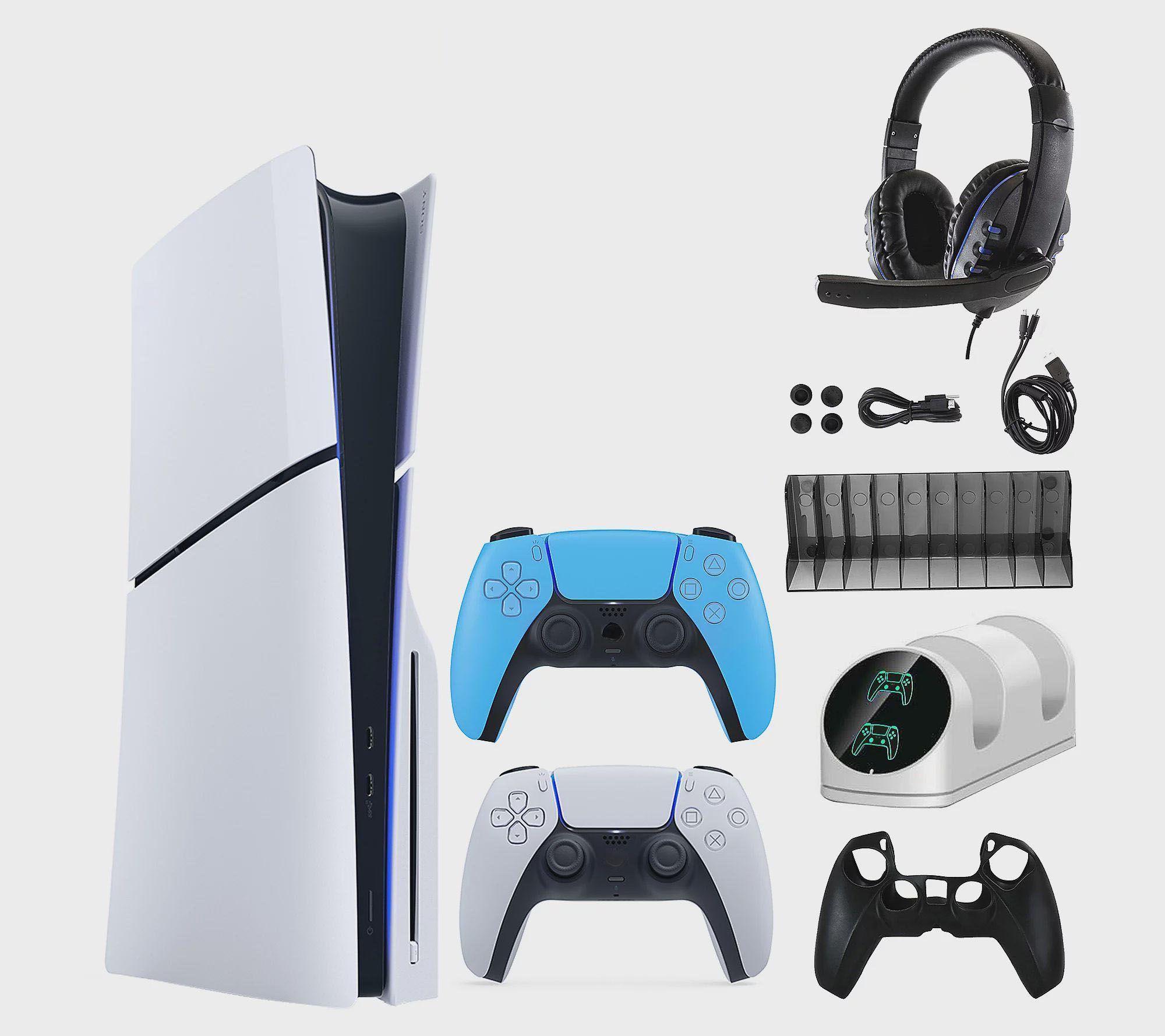 🎮 Slim 1TB Digital Console with Fortnite Accs & 2 Controllers