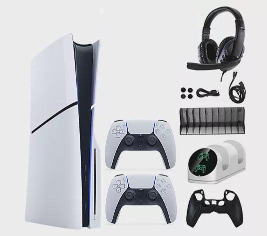 🎮 Slim 1TB Digital Console with Fortnite Accs & 2 Controllers