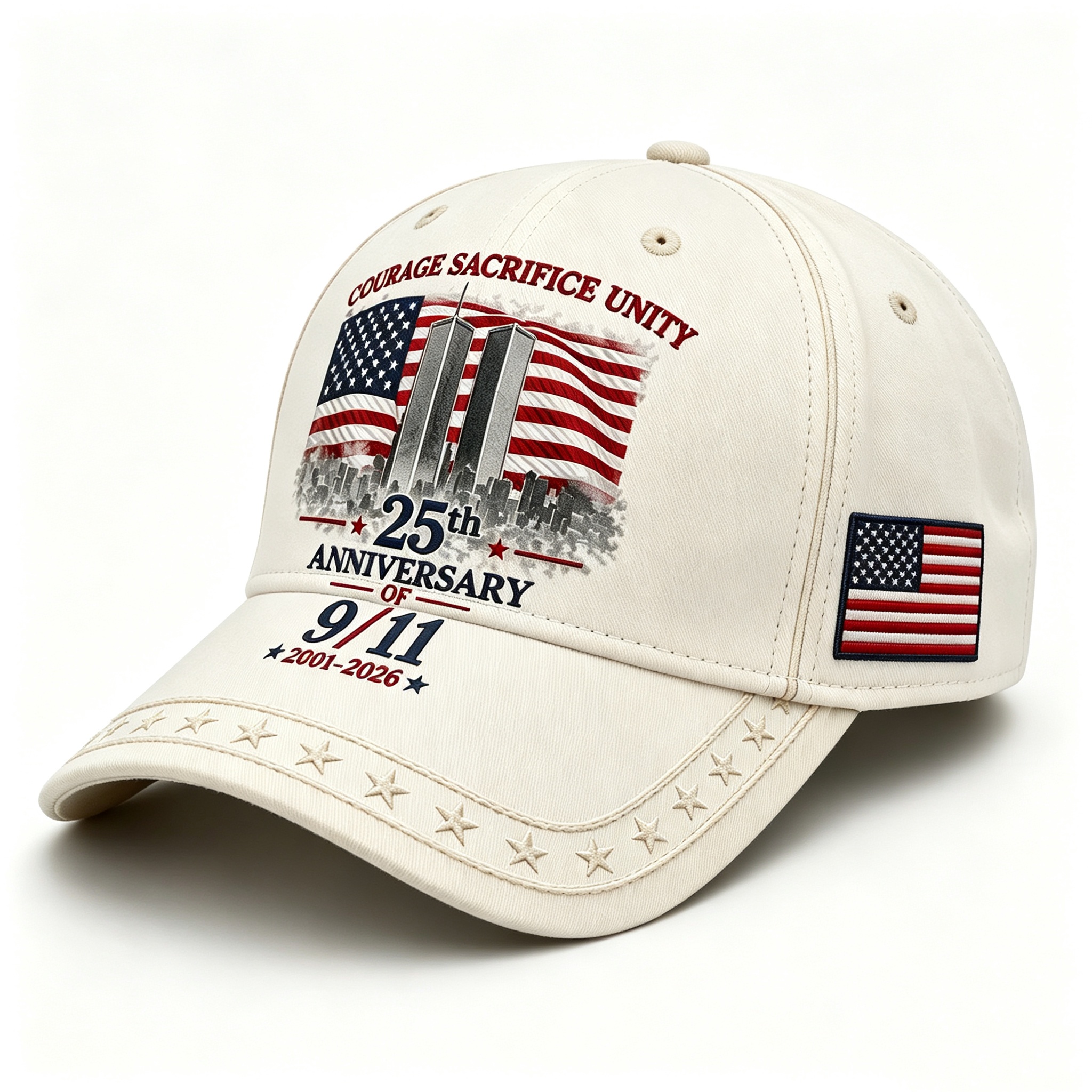 Never Forget. Always Honor-25th Anniversary 9/11 Memorial Patriot Cap