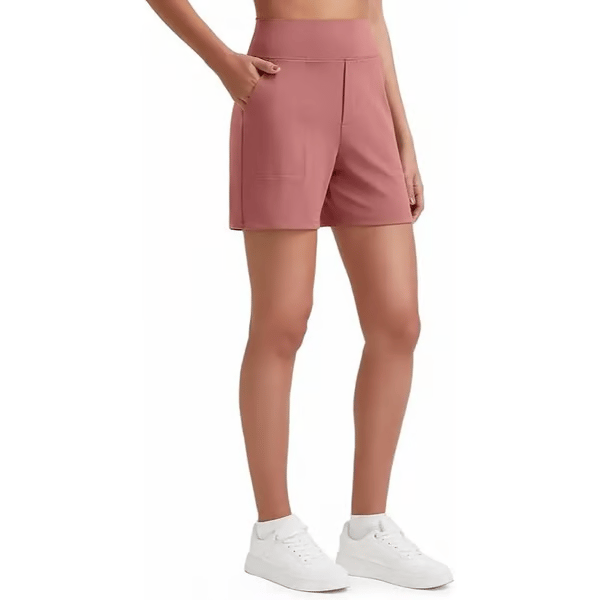 High Waisted Yoga Bermuda Shorts | Women Casual Activewear