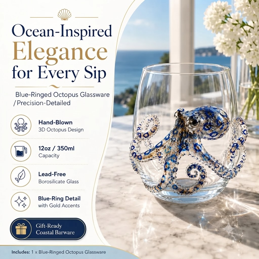 🔥 Last Day 49% OFF – 🌊 3D Ocean Animal Glassware Collection