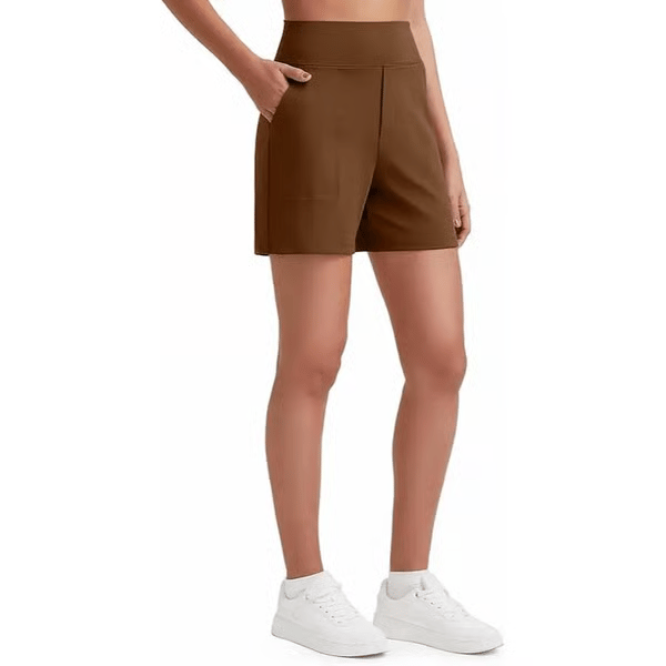 High Waisted Yoga Bermuda Shorts | Women Casual Activewear