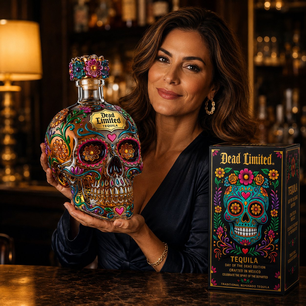 🔥🍷Mexican Festival Art Bottle – Stunning Floral Heritage Design