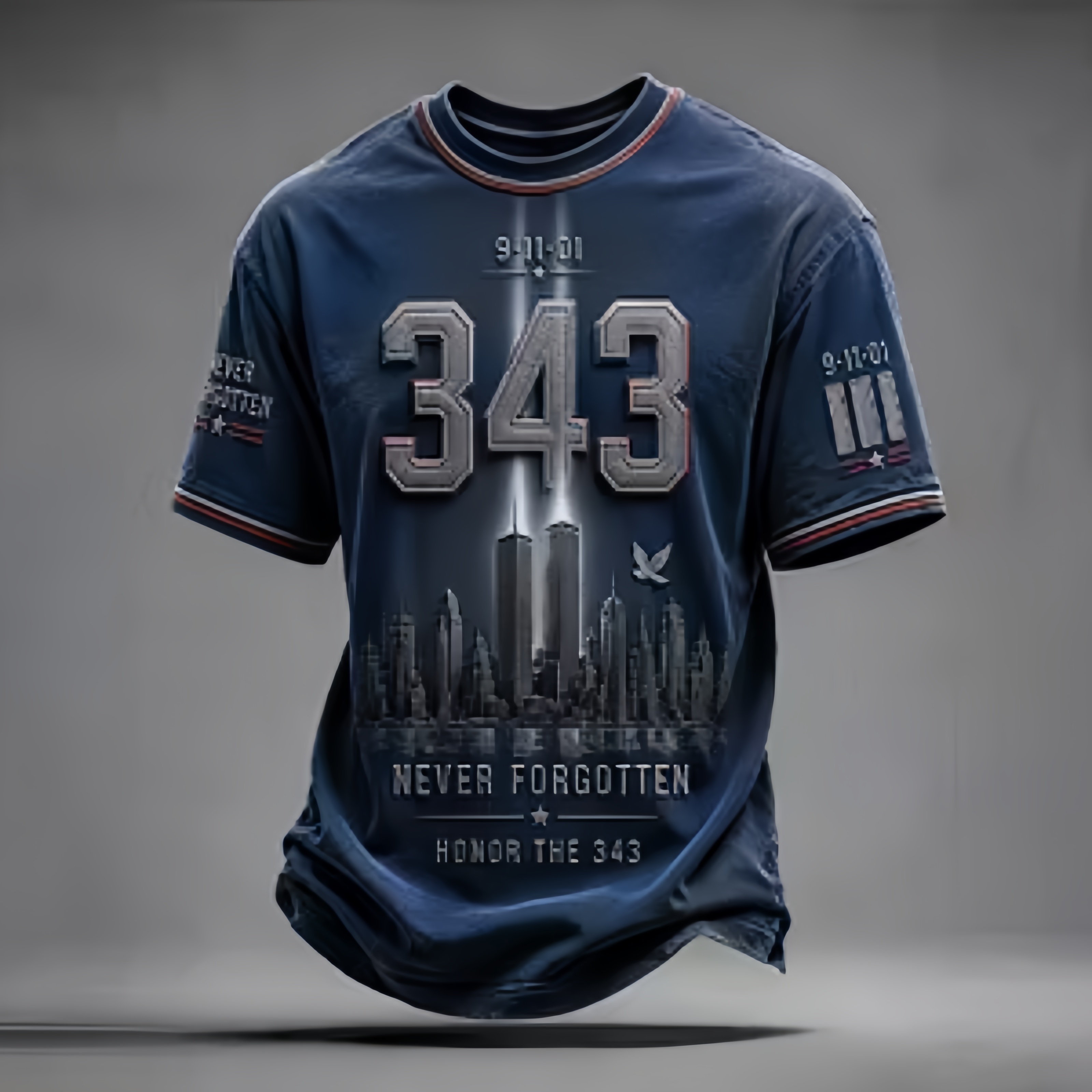 Never Forget 343 Memorial T-Shirt Collection – 9/11 Tribute Graphic Tees