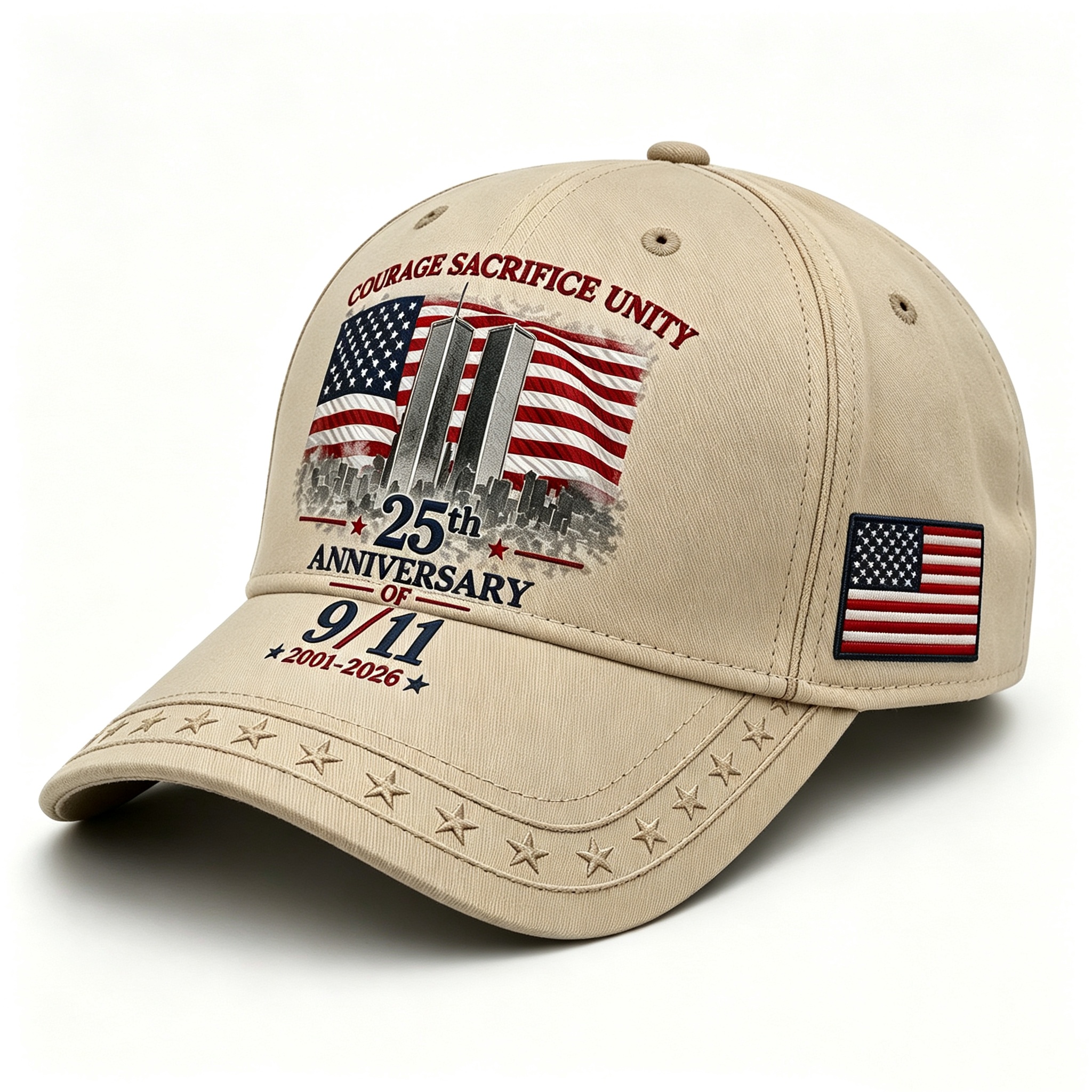 Never Forget. Always Honor-25th Anniversary 9/11 Memorial Patriot Cap